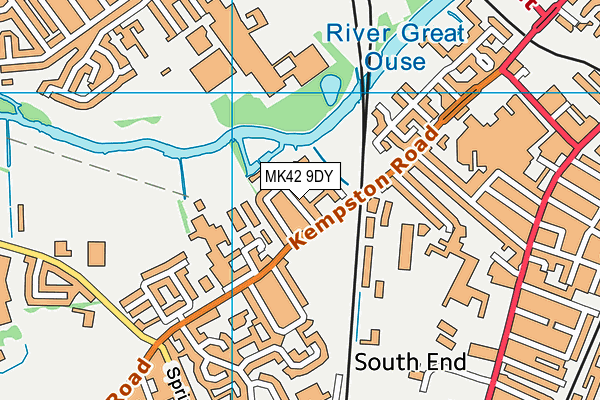 MK42 9DY map - OS VectorMap District (Ordnance Survey)