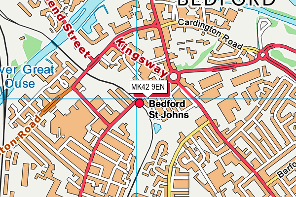 MK42 9EN map - OS VectorMap District (Ordnance Survey)