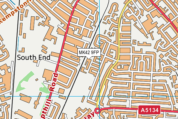 MK42 9FP map - OS VectorMap District (Ordnance Survey)