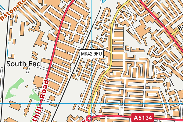 MK42 9FU map - OS VectorMap District (Ordnance Survey)