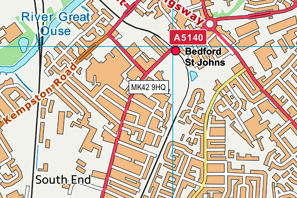 MK42 9HQ map - OS VectorMap District (Ordnance Survey)