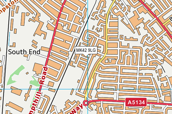 MK42 9LG map - OS VectorMap District (Ordnance Survey)