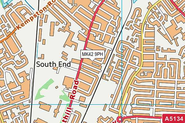 MK42 9PH map - OS VectorMap District (Ordnance Survey)