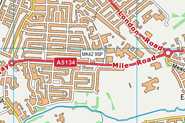 MK42 9SP map - OS VectorMap District (Ordnance Survey)