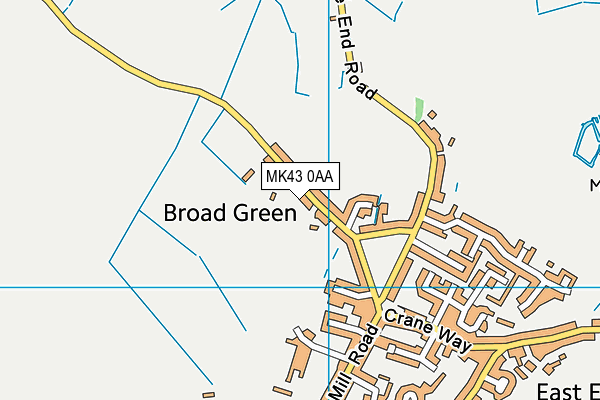 Cranfield United Football Club map (MK43 0AA) - OS VectorMap District (Ordnance Survey)