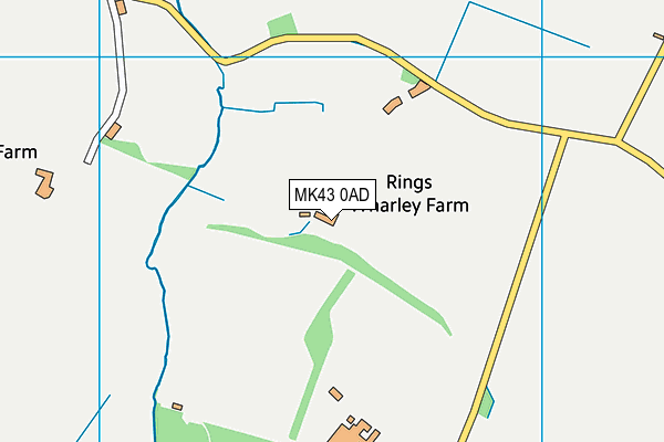 MK43 0AD map - OS VectorMap District (Ordnance Survey)