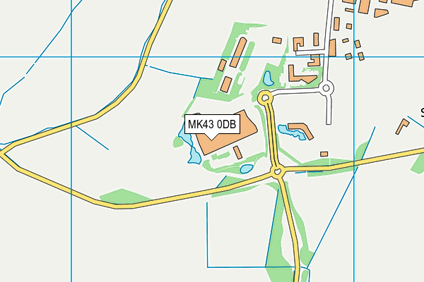 MK43 0DB map - OS VectorMap District (Ordnance Survey)