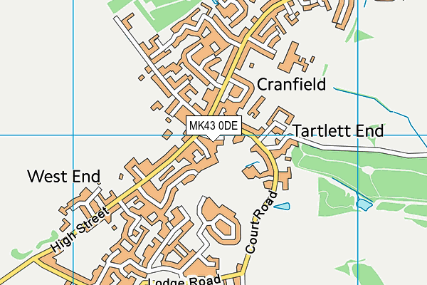 MK43 0DE map - OS VectorMap District (Ordnance Survey)