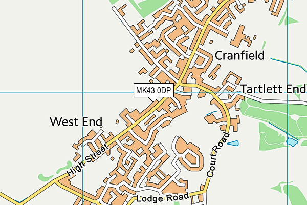 High Street Recreational Ground map (MK43 0DP) - OS VectorMap District (Ordnance Survey)
