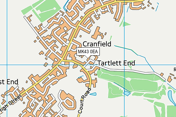 MK43 0EA map - OS VectorMap District (Ordnance Survey)