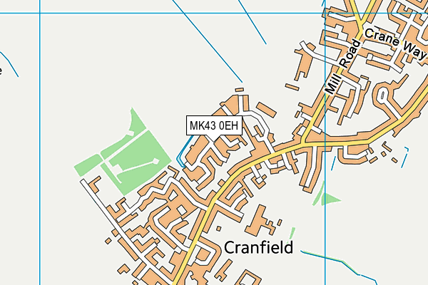 Cranfield Church Of England Academy (St Paul Site) map (MK43 0EH) - OS VectorMap District (Ordnance Survey)