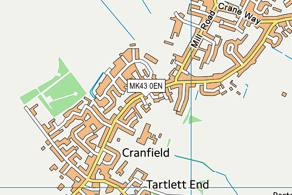 MK43 0EN map - OS VectorMap District (Ordnance Survey)