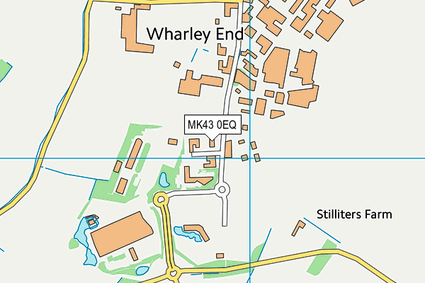 MK43 0EQ map - OS VectorMap District (Ordnance Survey)