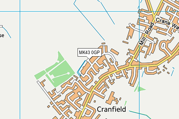 MK43 0GP map - OS VectorMap District (Ordnance Survey)