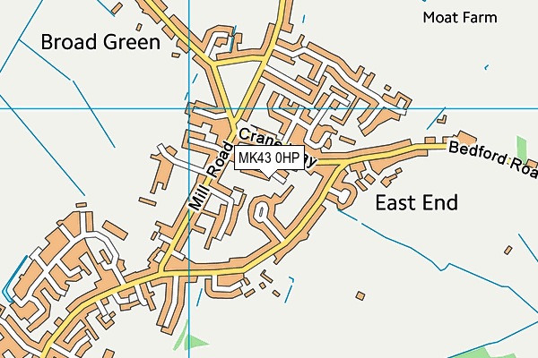 MK43 0HP map - OS VectorMap District (Ordnance Survey)