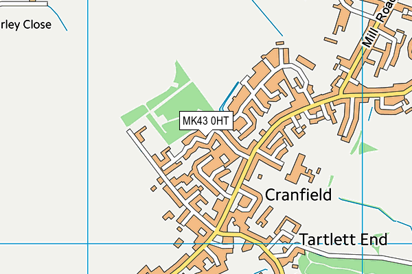 MK43 0HT map - OS VectorMap District (Ordnance Survey)