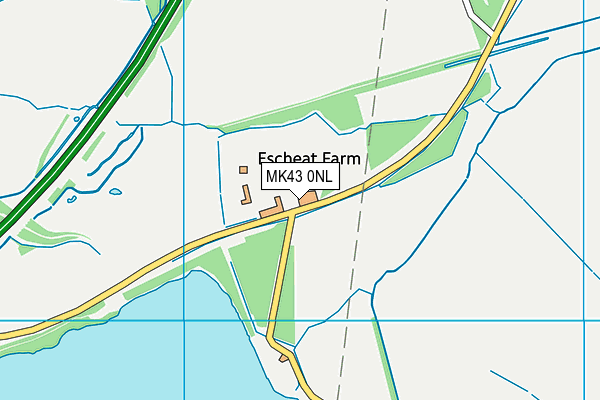 MK43 0NL map - OS VectorMap District (Ordnance Survey)