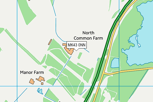 MK43 0NN map - OS VectorMap District (Ordnance Survey)