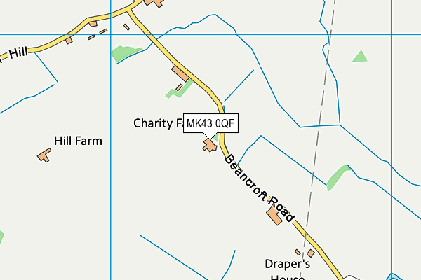 MK43 0QF map - OS VectorMap District (Ordnance Survey)