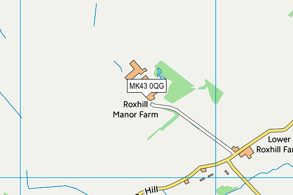 MK43 0QG map - OS VectorMap District (Ordnance Survey)