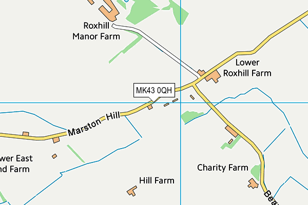 MK43 0QH map - OS VectorMap District (Ordnance Survey)