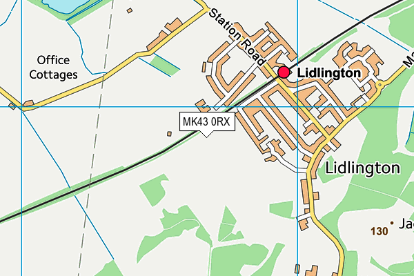 MK43 0RX map - OS VectorMap District (Ordnance Survey)