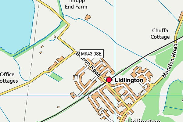 MK43 0SE map - OS VectorMap District (Ordnance Survey)