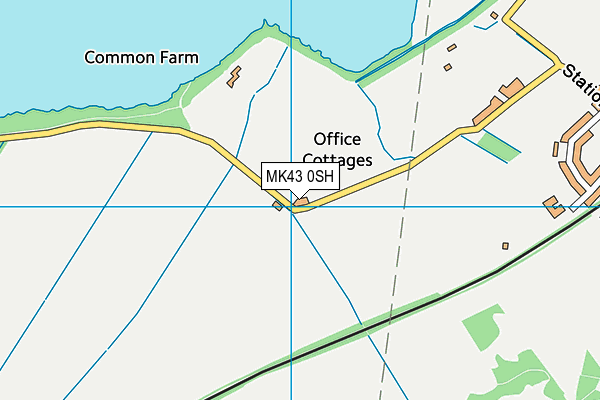 MK43 0SH map - OS VectorMap District (Ordnance Survey)