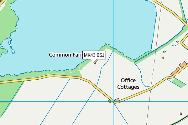 MK43 0SJ map - OS VectorMap District (Ordnance Survey)