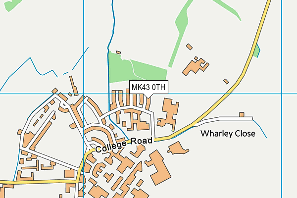 MK43 0TH map - OS VectorMap District (Ordnance Survey)