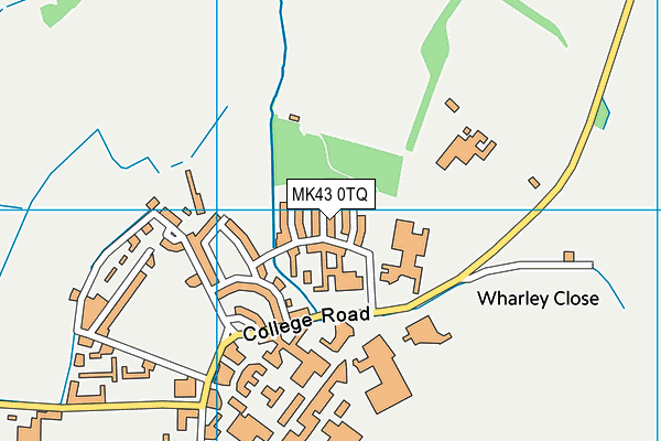 MK43 0TQ map - OS VectorMap District (Ordnance Survey)