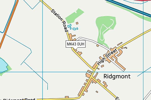 MK43 0UH map - OS VectorMap District (Ordnance Survey)