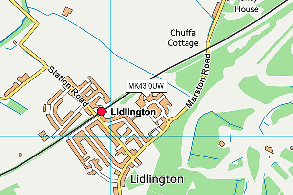 MK43 0UW map - OS VectorMap District (Ordnance Survey)