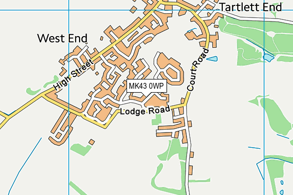 Cranfield Community Centre map (MK43 0WP) - OS VectorMap District (Ordnance Survey)
