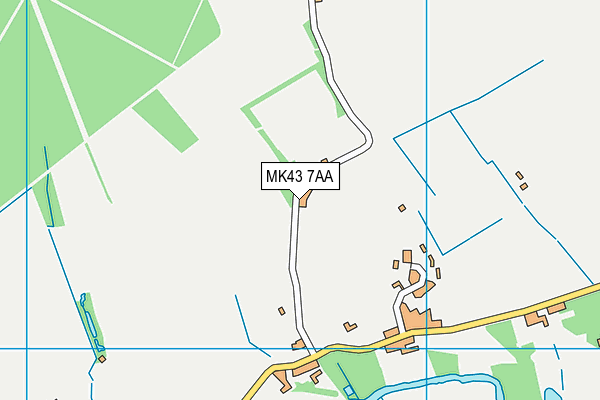 MK43 7AA map - OS VectorMap District (Ordnance Survey)