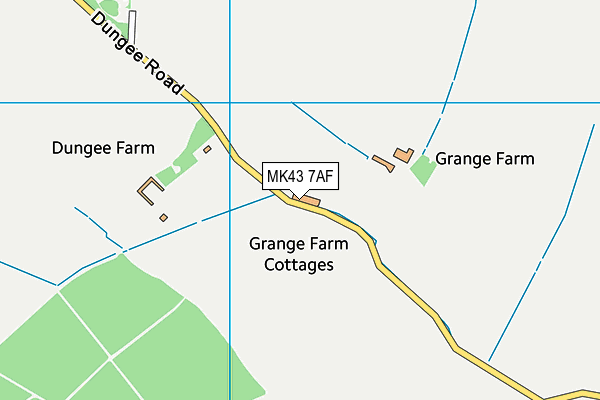 MK43 7AF map - OS VectorMap District (Ordnance Survey)