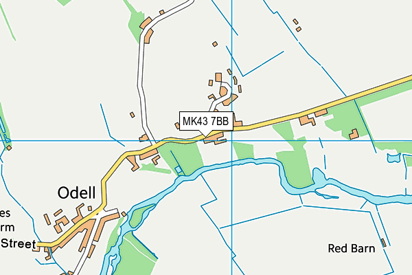 MK43 7BB map - OS VectorMap District (Ordnance Survey)