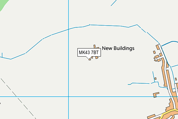 MK43 7BT map - OS VectorMap District (Ordnance Survey)