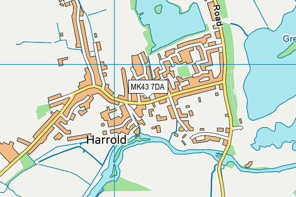 MK43 7DA map - OS VectorMap District (Ordnance Survey)