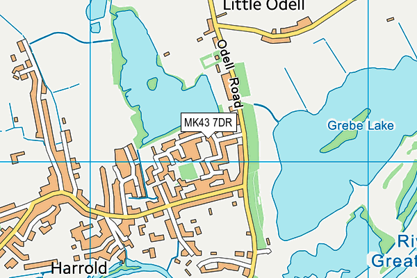 MK43 7DR map - OS VectorMap District (Ordnance Survey)