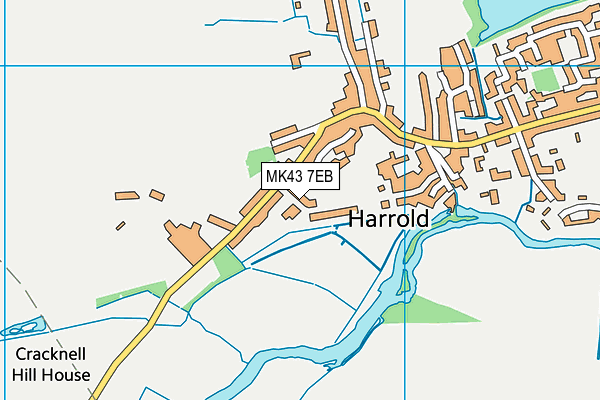 MK43 7EB map - OS VectorMap District (Ordnance Survey)