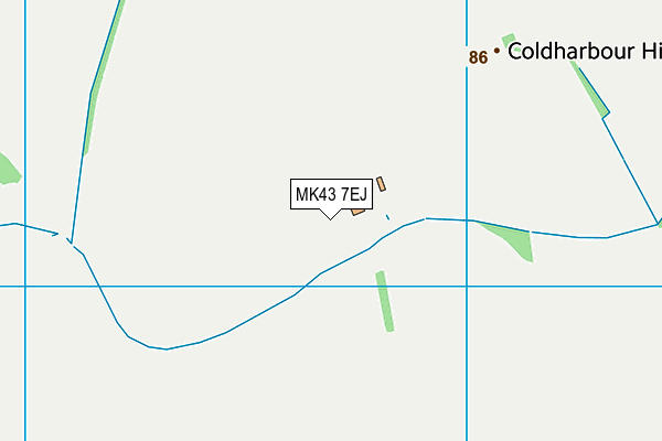 MK43 7EJ map - OS VectorMap District (Ordnance Survey)