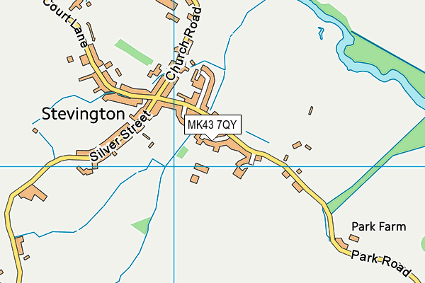 MK43 7QY map - OS VectorMap District (Ordnance Survey)
