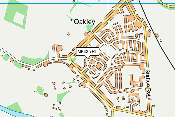 MK43 7RL map - OS VectorMap District (Ordnance Survey)