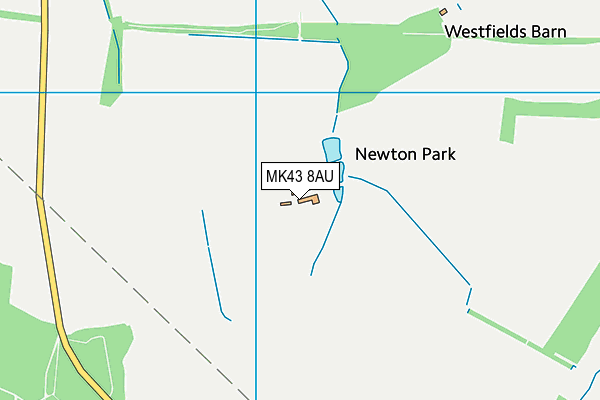 MK43 8AU map - OS VectorMap District (Ordnance Survey)