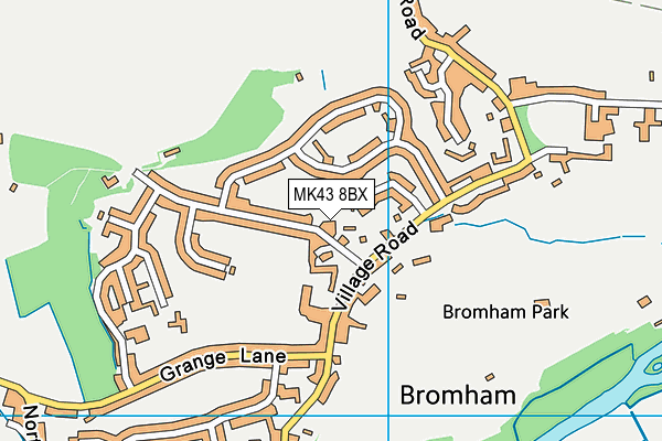 MK43 8BX map - OS VectorMap District (Ordnance Survey)