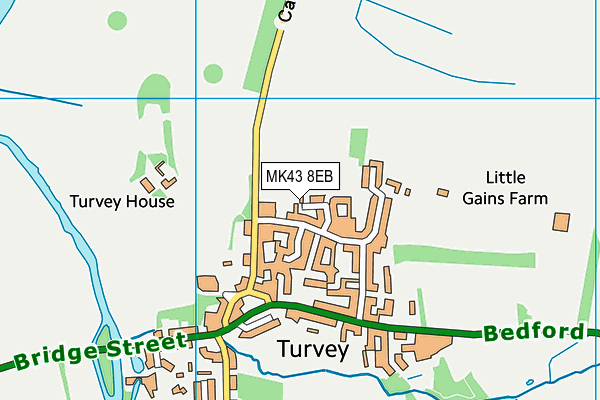 MK43 8EB map - OS VectorMap District (Ordnance Survey)