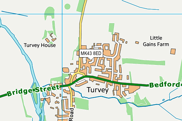 MK43 8ED map - OS VectorMap District (Ordnance Survey)