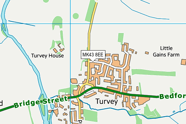 MK43 8EE map - OS VectorMap District (Ordnance Survey)
