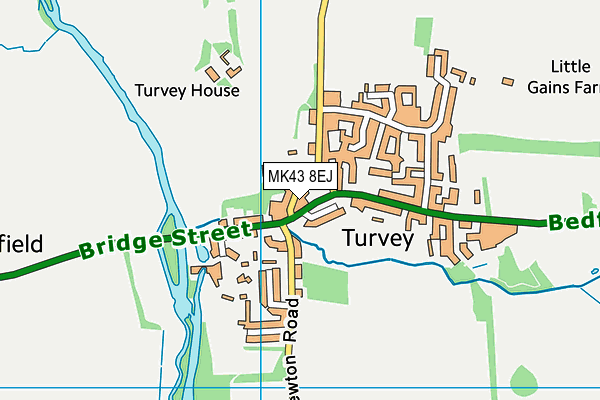 MK43 8EJ map - OS VectorMap District (Ordnance Survey)